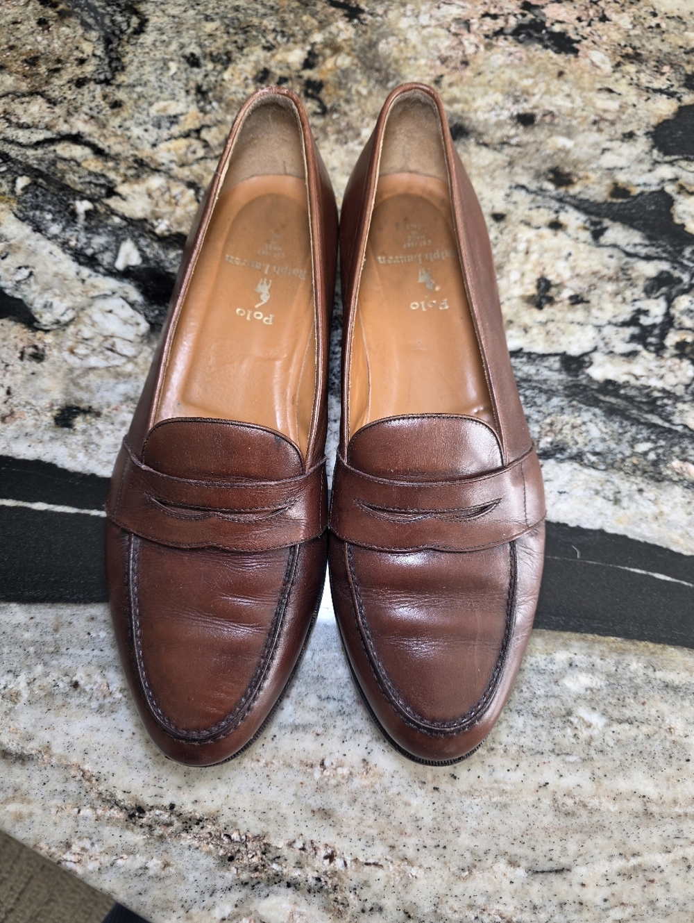 FABULOUS Polo Ralph Lauren Made In Italy Brown Leather Loafers Size 11 D 11D